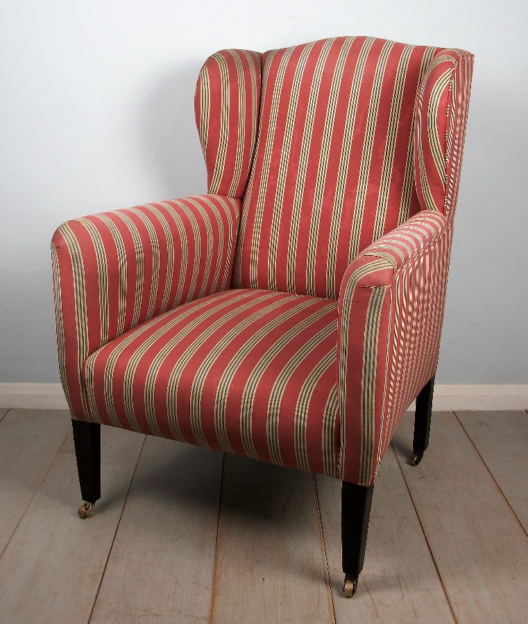 Edwardian Wing Back Bergere Armchair